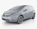 Nissan Versa Note (Livina) 2016 3Dモデル clay render
