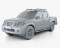 Nissan Navara (D40) 더블캡 2014 3D 모델  clay render