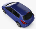 Nissan Tiida (C11) 掀背车 2012 3D模型 顶视图