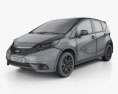 Nissan Note Dynamic 2016 3D-Modell wire render