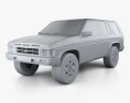 Nissan Terrano (Pathfinder) 1995 3d model clay render