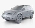 Nissan Murano (Z50) 2007 3D 모델  clay render