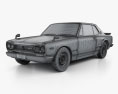 Nissan Skyline (C10) GT-R Coupe 2000 3D-Modell wire render