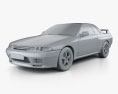 Nissan Skyline (R32) GT-R coupe 1991 3d model clay render