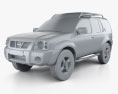 Nissan Paladin 2014 3D模型 clay render