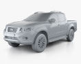 Nissan Navara Double Cab 2018 3d model clay render