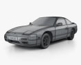 Nissan 240SX 1995 3D模型 wire render