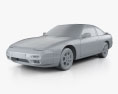 Nissan 240SX 1995 3Dモデル clay render