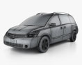 Nissan Quest 2009 3D-Modell wire render
