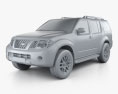 Nissan Pathfinder avec Intérieur 2010 Modèle 3d clay render