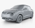 Nissan Juke 2018 3D 모델  clay render