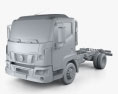 Nissan NT 500 Chassis Truck 2017 3d model clay render