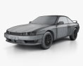 Nissan Silvia 1998 3d model wire render