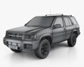 Nissan Pathfinder 2005 3D 모델  wire render