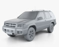 Nissan Pathfinder 2005 3D модель clay render
