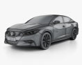 Nissan Maxima 인테리어 가 있는 2019 3D 모델  wire render