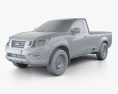 Nissan Navara Single Cab 2018 3D 모델  clay render
