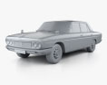 Nissan President 1965 3d model clay render