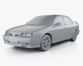Nissan Primera 1996 3d model clay render
