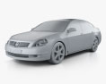 Nissan Teana 2008 3D模型 clay render
