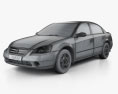 Nissan Altima S 2006 3D模型 wire render