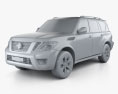 Nissan Armada 2020 3d model clay render