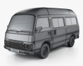 Nissan Caravan Urvan LWB HR 1985 3D模型 wire render