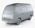 Nissan Caravan Urvan LWB HR 1985 3D 모델  clay render