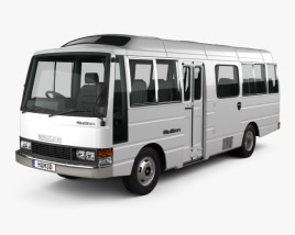 3D model of Nissan Civilian SWB bus 1982