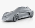 Nissan BladeGlider 2016 3D-Modell clay render