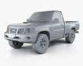 Nissan Patrol pickup 2019 3D-Modell clay render