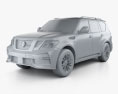 Nissan Patrol Nismo 2017 Modello 3D clay render