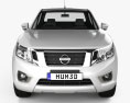 Nissan Navara King Cab Chassis 2018 3D 모델  front view