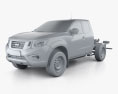 Nissan Navara King Cab Chassis 2018 3D-Modell clay render