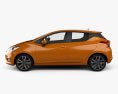 Nissan Micra 2019 3D 모델  side view