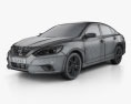 Nissan Altima SL 2019 3D模型 wire render