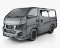 Nissan NV350 Caravan 2016 3d model wire render