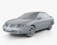 Nissan Sentra SE-R 2006 3D модель clay render