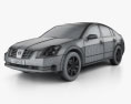 Nissan Maxima SL 2008 3D模型 wire render