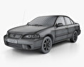 Nissan Sentra GXE 2006 3D-Modell wire render
