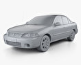 Nissan Sentra GXE 2006 3D-Modell clay render