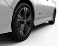 Nissan Leaf с детальным интерьером 2021 3D модель