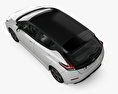 Nissan Leaf con interni 2021 Modello 3D vista dall'alto