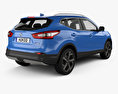 Nissan Qashqai with HQ interior 2020 3d model back view