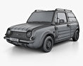 Nissan Pao 1991 3Dモデル wire render