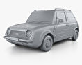Nissan Pao 1991 3d model clay render