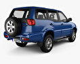 Nissan Terrano II 5门 2012 3D模型 后视图