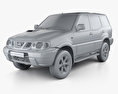 Nissan Terrano II 5ドア 2012 3Dモデル clay render