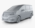 Nissan Serena Autech 2020 3D-Modell clay render