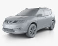 Nissan Rogue con interior 2020 Modelo 3D clay render